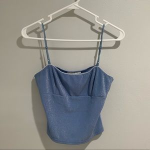 Blue crop top/ camisole